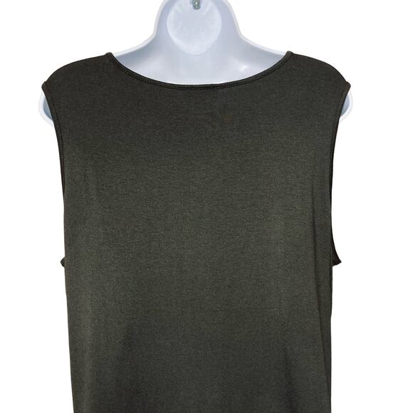 J. Jill Wearever Layering Tank Top Sleeveless Dark Olive Size Large Petite New - Picture 11 of 16